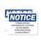 Signmission Formaldehyde Contaminated Clothing Or Equipment OSHA Notice Sign, Plastic, 14in W x 10in L, 2PK OS-2PACK-NS-P-1014-L-12896 - alternate 1